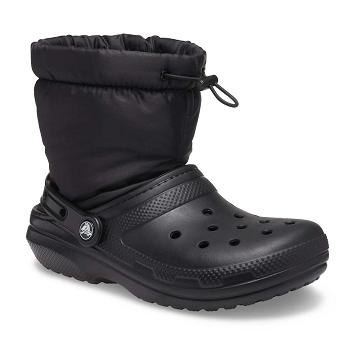 Crocs Classic Bélelt Neo Puff Csizma Férfi Fekete | HU 0710ILHS